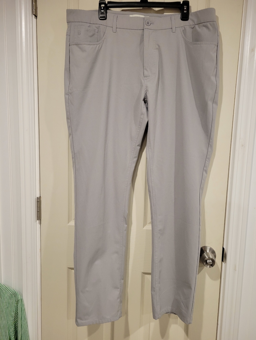 Holderness & Bourne Anson Pant Laurel Fit 40/32 Light Gray Performance Golf